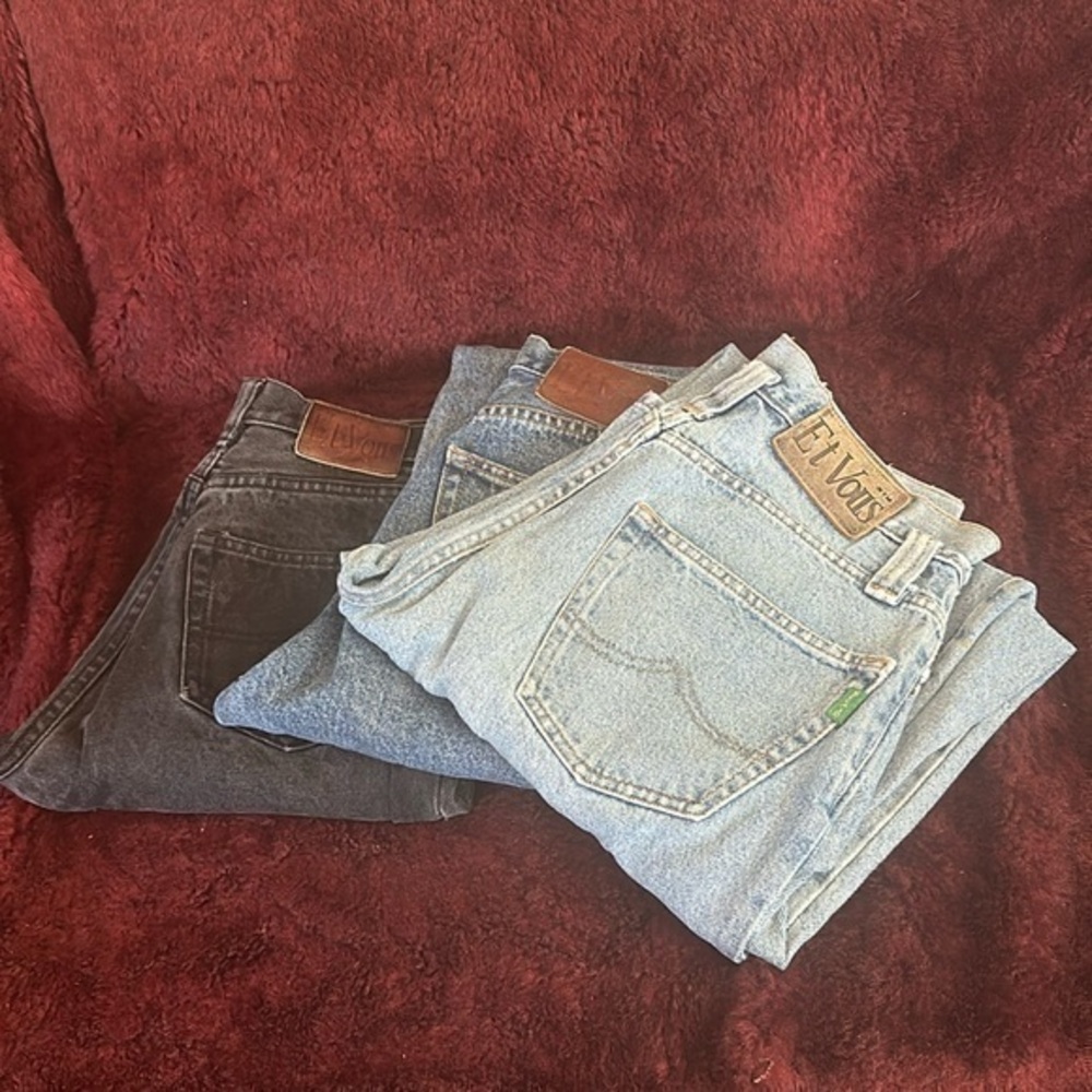 ET VOUS Stove Top High Rise Jeans x 2 pairs Lot, EU 34